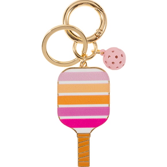 Patterned Pickleball Keychain - Picture 2 of 2